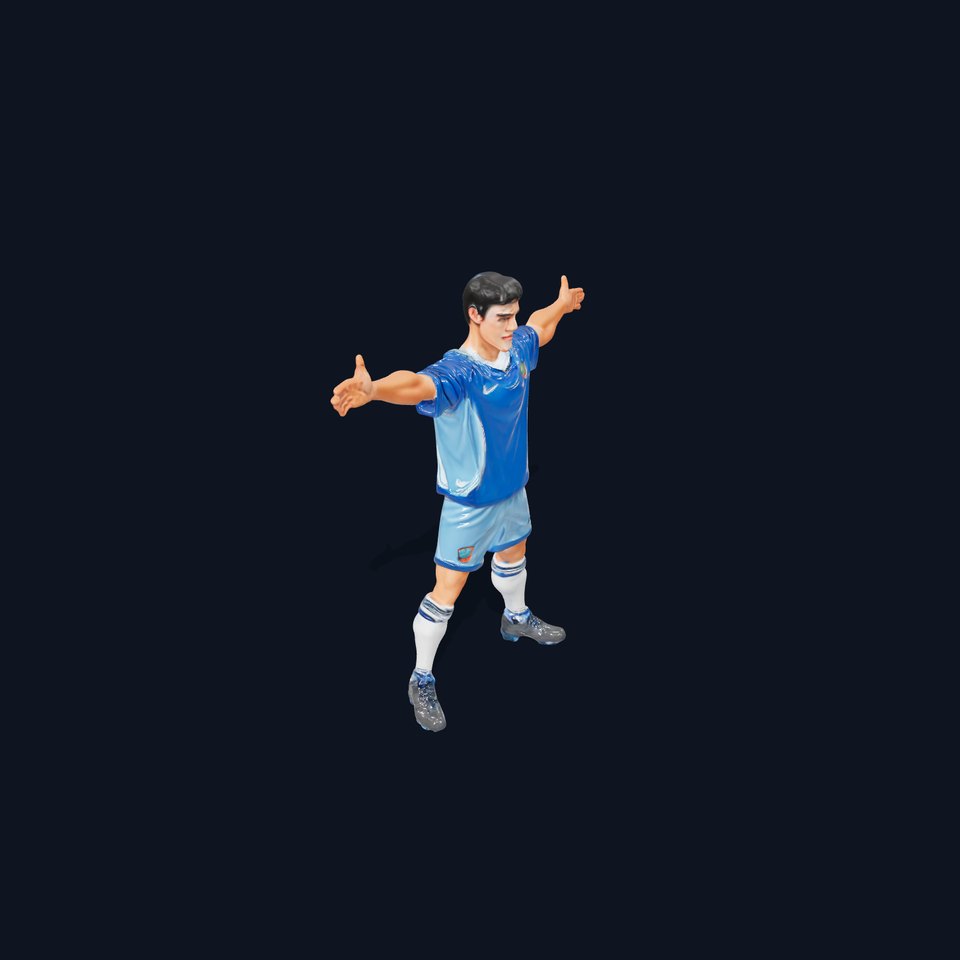 Young Male Soccer Player Rigged and Animated D Character Model